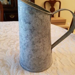 Rustic Gray Metal Pitcher